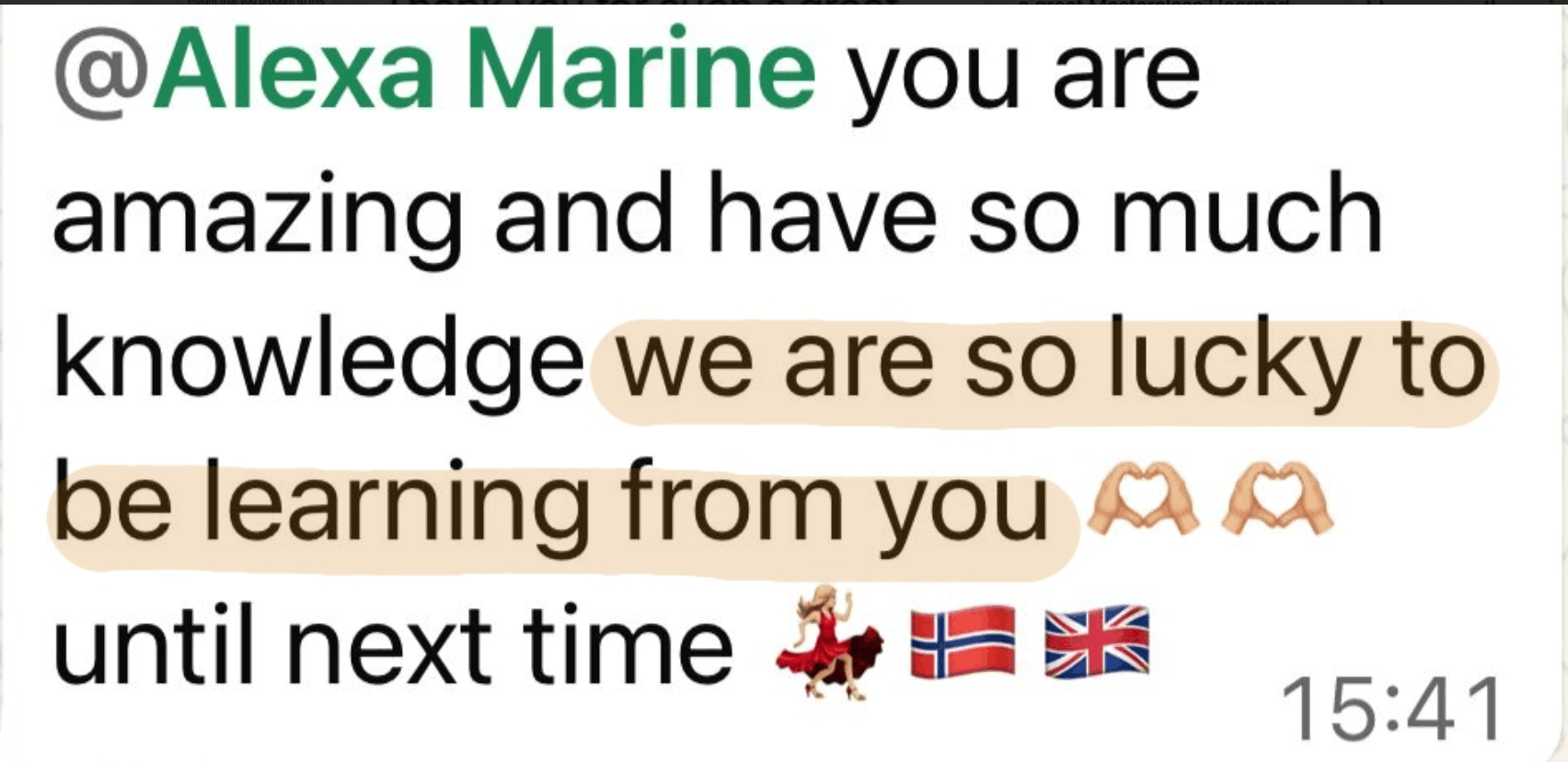Client testimonial